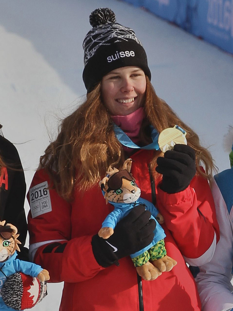 Swiss alpine skier Aline Danioth at the 2016 Youth Olympic Winter Games in Lillehammer